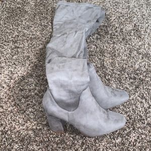 Gorgeous grey over the knee boots!